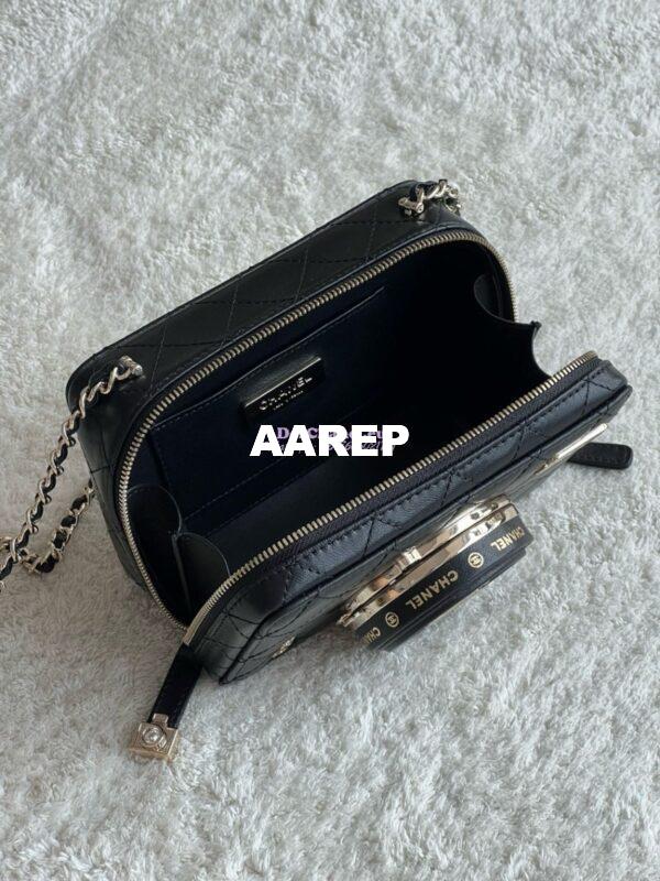 Replica Chanel Limited Edition Camera Bag Black Lambskin Light Gold Hardware AS4817 18