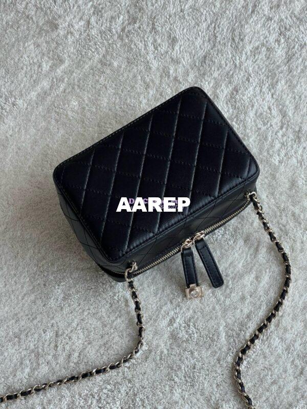 Replica Chanel Limited Edition Camera Bag Black Lambskin Light Gold Hardware AS4817 20