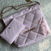 Replica Chanel 22 Handbag Shiny Calfskin & Gold Metal AS3260 AS3261 New Light Pink