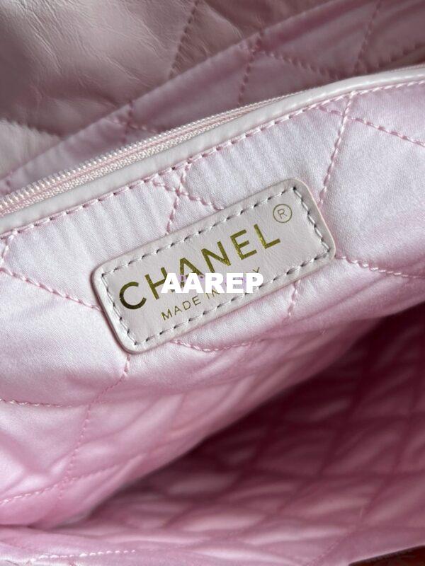 Replica Chanel 22 Handbag Shiny Calfskin & Gold Metal AS3260 AS3261 New Light Pink 8