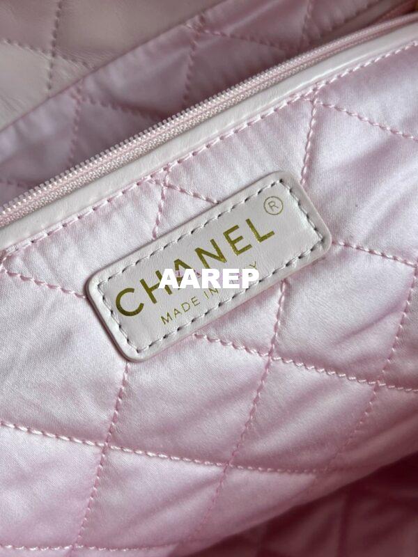 Replica Chanel 22 Handbag Shiny Calfskin & Gold Metal AS3260 AS3261 New Light Pink 19
