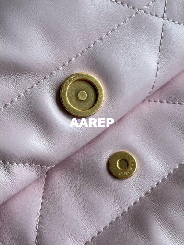 Replica Chanel 22 Handbag Shiny Calfskin & Gold Metal AS3260 AS3261 New Light Pink 20