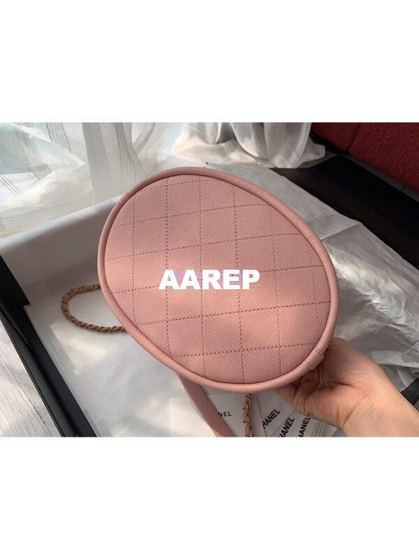 Replica Chanel Grained Calfskin Drawstring Bag AS0373 Pink 10