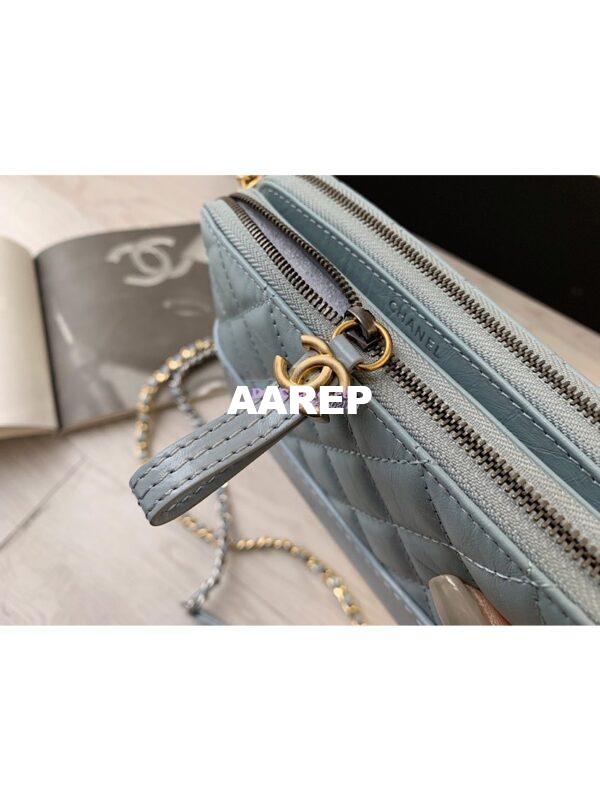 Replica Chanel Gabrielle Clutch With Chain A94505 Sky Blue 4