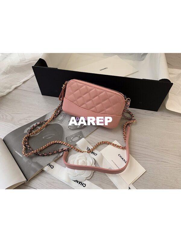 Replica Chanel Gabrielle Clutch With Chain A94505 Pink 3