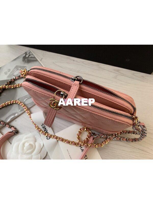 Replica Chanel Gabrielle Clutch With Chain A94505 Pink 4
