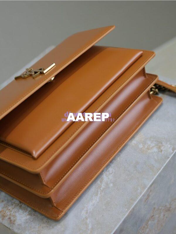Replica YSL Saint Laurent Medium Sunset Monogram in Smooth Leather 442906 Brown 12