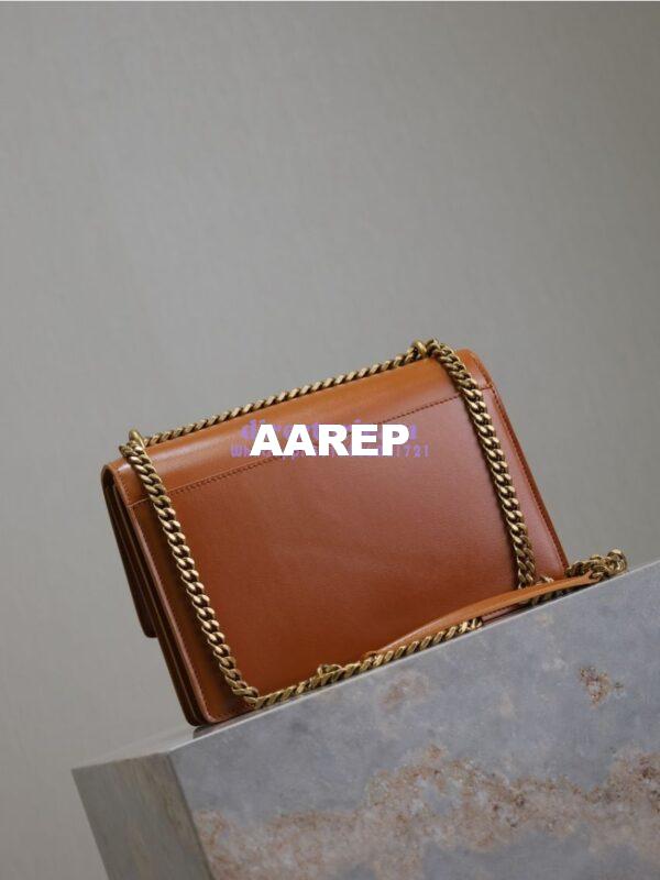 Replica YSL Saint Laurent Medium Sunset Monogram in Smooth Leather 442906 Brown 13