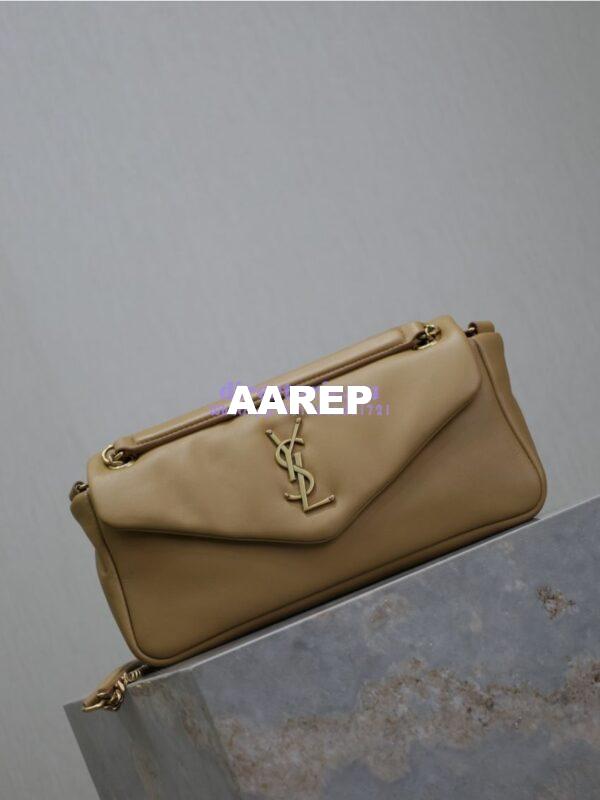 Replica Saint Laurent YSL Calypso In Lambskin 734153 Dark Toffee 4