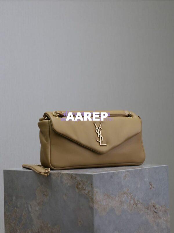 Replica Saint Laurent YSL Calypso In Lambskin 734153 Dark Toffee 5