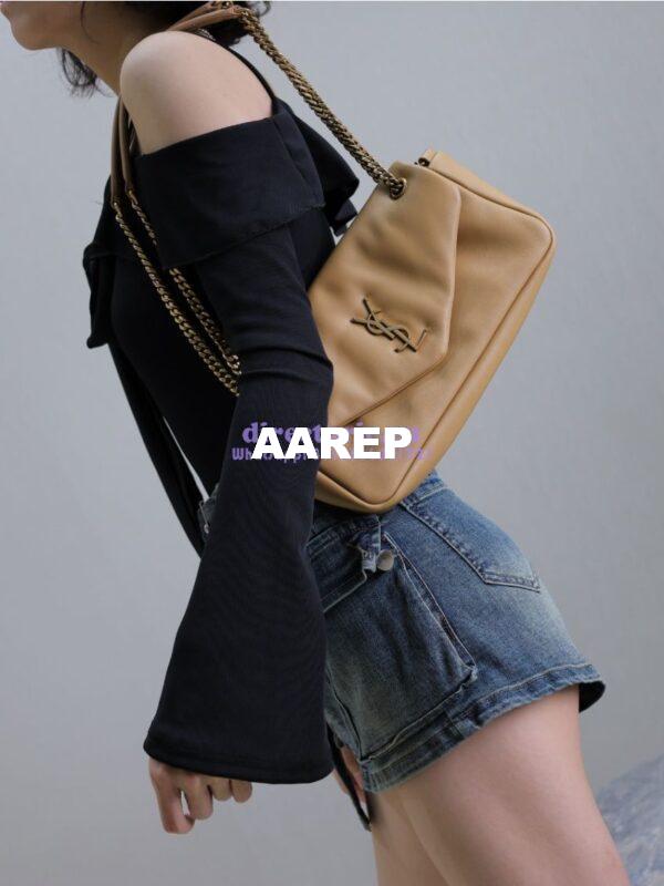 Replica Saint Laurent YSL Calypso In Lambskin 734153 Dark Toffee 17