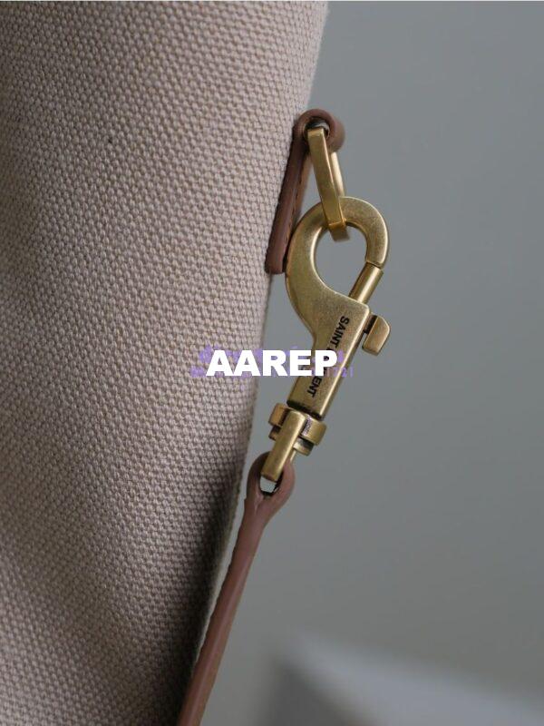 Replica YSL Saint Laurent In Canvas And Vegetable-tanned Leather North-South 781302 Desert Dust And Brick 9