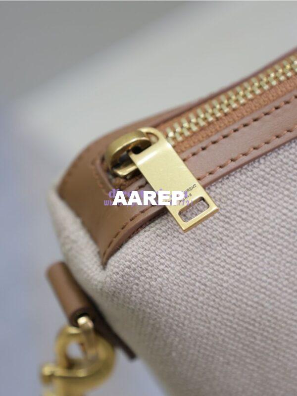 Replica YSL Saint Laurent In Canvas And Vegetable-tanned Leather East-West 773705 Desert Dust And Brick 16