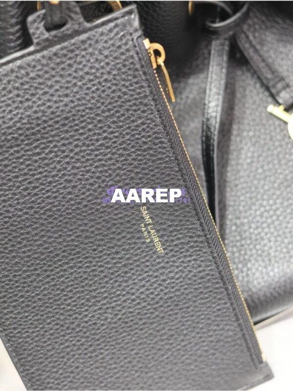 Replica YSL Saint Laurent Paris Vii Small Hobo In Deer Grained Leather 796626 Black 12