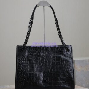 Replica YSL Saint Laurent Niki Shopping In Crocodile-embossed Leather 5912261