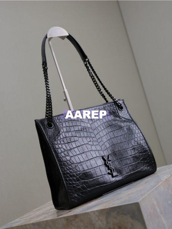 Replica YSL Saint Laurent Niki Shopping In Crocodile-embossed Leather 5912261 4