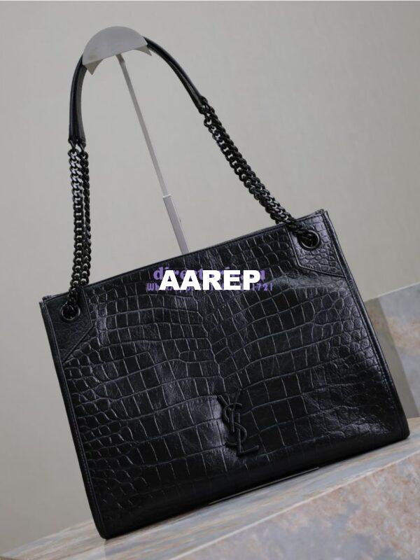 Replica YSL Saint Laurent Niki Shopping In Crocodile-embossed Leather 5912261 5