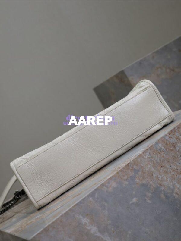 Replica Saint Laurent YSL Niki Medium Shopping Bag In Crinkled Vintage Leather 577999 Blanc 16