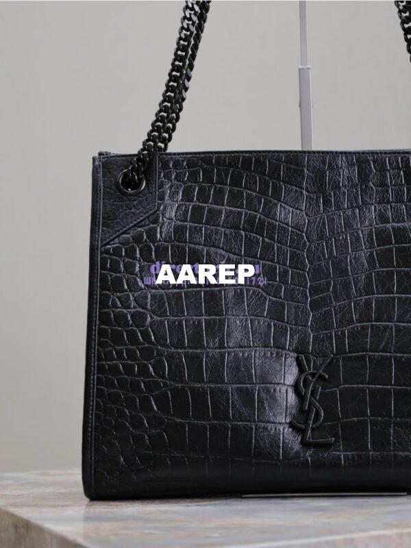 Replica YSL Saint Laurent Niki Shopping In Crocodile-embossed Leather 5912261 6