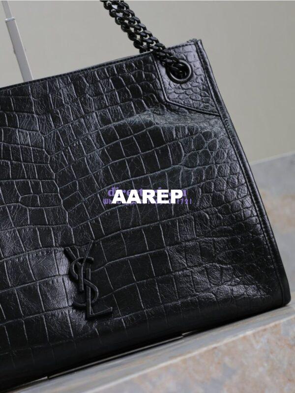 Replica YSL Saint Laurent Niki Shopping In Crocodile-embossed Leather 5912261 8