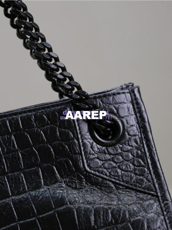 Replica YSL Saint Laurent Niki Shopping In Crocodile-embossed Leather 5912261 9