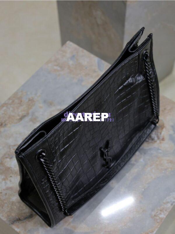 Replica YSL Saint Laurent Niki Shopping In Crocodile-embossed Leather 5912261 10