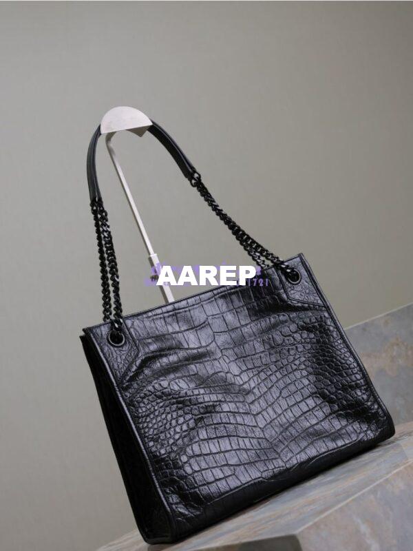 Replica YSL Saint Laurent Niki Shopping In Crocodile-embossed Leather 5912261 15