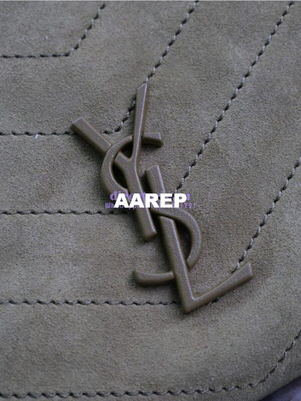 Replica YSL Saint Laurent Niki Medium Shopping In Suede 5779991 Barley Green 9
