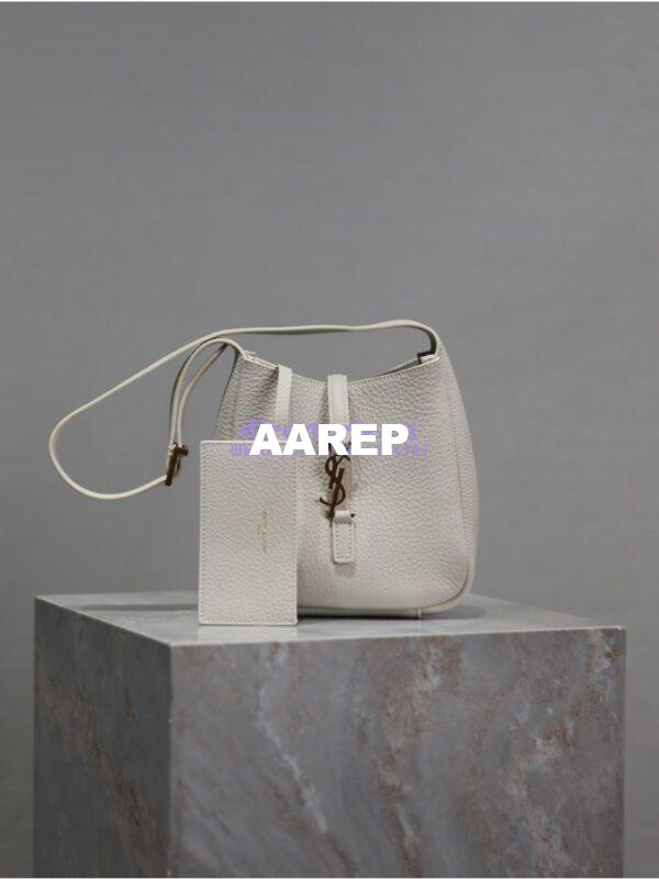 Replica YSL Saint Laurent Le 5 À 7 Supple Baby In Deer Grained Leather 809461 Blanc 3