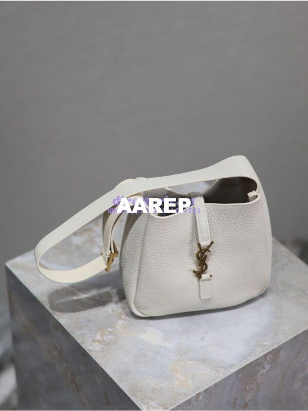 Replica YSL Saint Laurent Le 5 À 7 Supple Baby In Deer Grained Leather 809461 Blanc 6