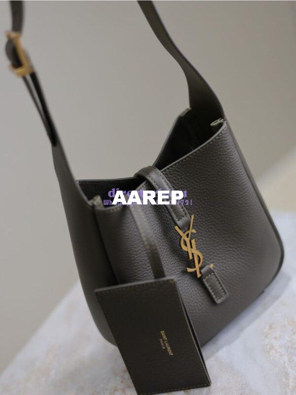 Replica YSL Saint Laurent Le 5 À 7 Supple Baby In Deer Grained Leather 809461 Light Musk 6