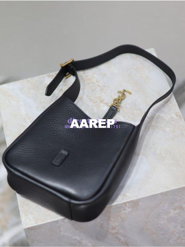 Replica YSL Saint Laurent Le 5 À 7 Supple Baby In Deer Grained Leather 809461 Black 10