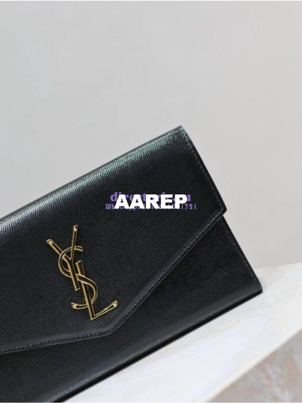 Replica Saint Laurent YSL Uptown Large Wallet In Grain De Poudre Leather 5821241 4