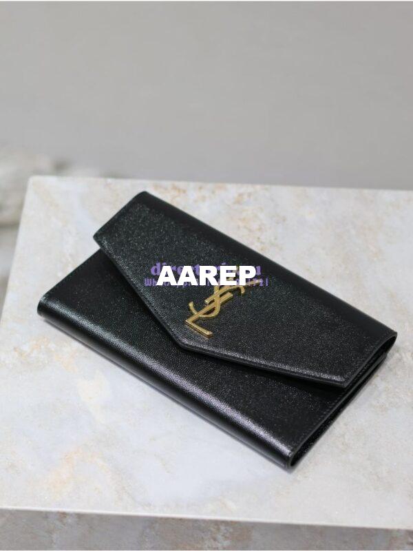 Replica Saint Laurent YSL Uptown Large Wallet In Grain De Poudre Leather 5821241 6