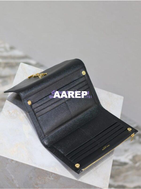 Replica Saint Laurent YSL Uptown Large Wallet In Grain De Poudre Leather 5821241 12