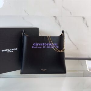 Replica YSL Saint Laurent Liane Elegant Leather Shoulder Bag 804483 black