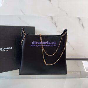 Replica YSL Saint Laurent Liane Elegant Leather Shoulder Bag 804483 black 2