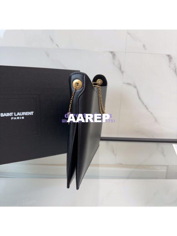 Replica YSL Saint Laurent Liane Elegant Leather Shoulder Bag 804483 black 5