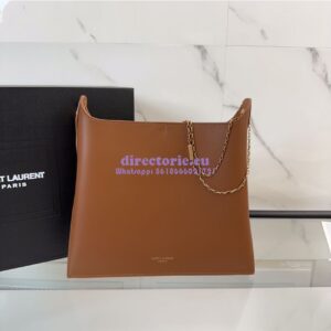 Replica YSL Saint Laurent Liane Elegant Leather Shoulder Bag 804483 brown