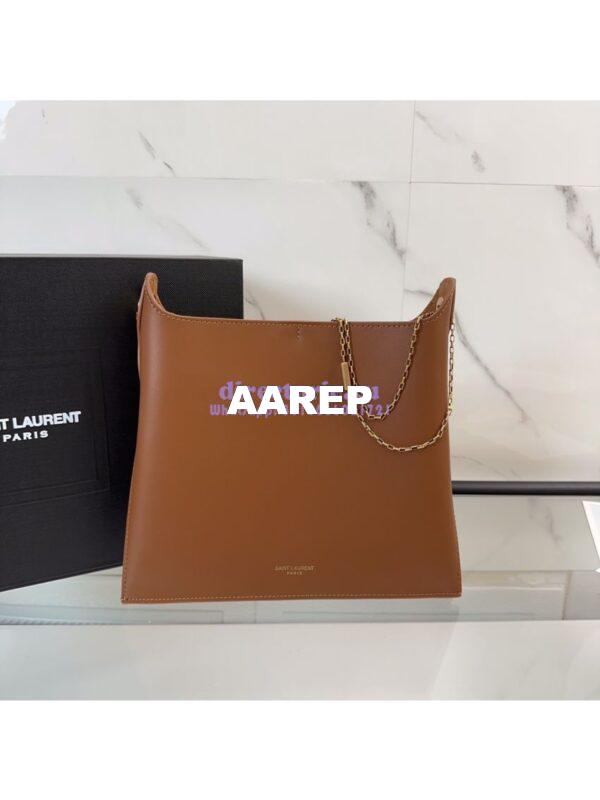 Replica YSL Saint Laurent Liane Elegant Leather Shoulder Bag 804483 brown 3
