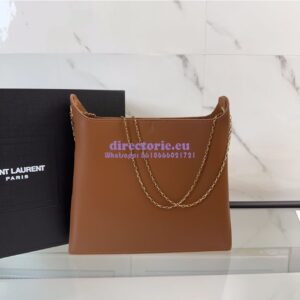 Replica YSL Saint Laurent Liane Elegant Leather Shoulder Bag 804483 brown 2