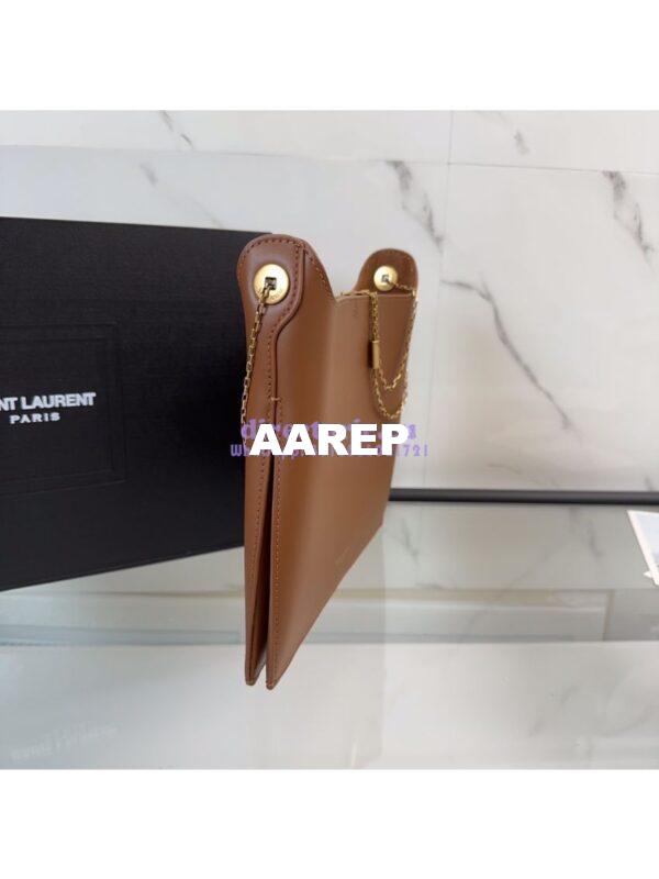 Replica YSL Saint Laurent Liane Elegant Leather Shoulder Bag 804483 brown 5