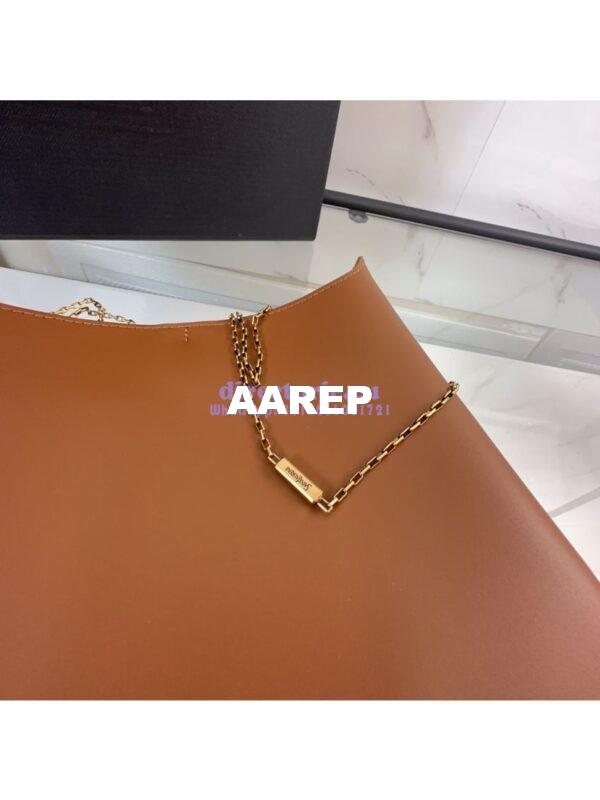 Replica YSL Saint Laurent Liane Elegant Leather Shoulder Bag 804483 brown 7