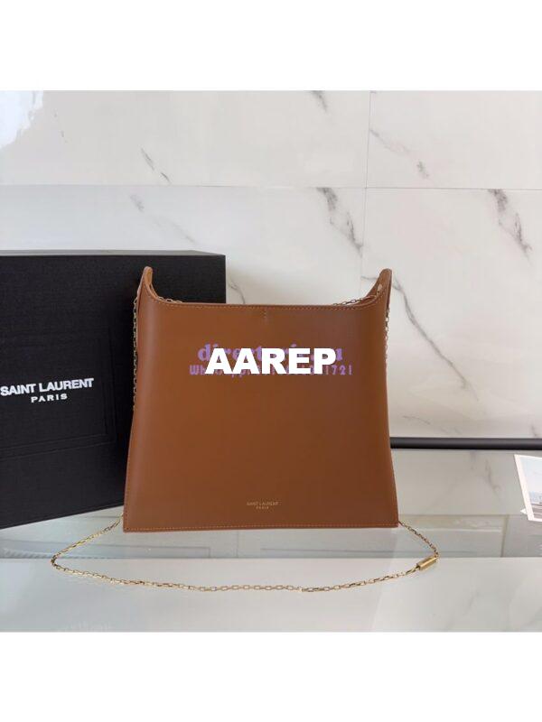 Replica YSL Saint Laurent Liane Elegant Leather Shoulder Bag 804483 brown 8