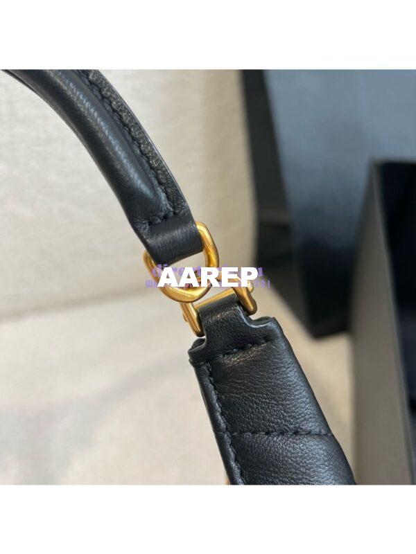 Replica YSL Saint Laurent Sade Hobo In Lambskin 7936081 Black 7