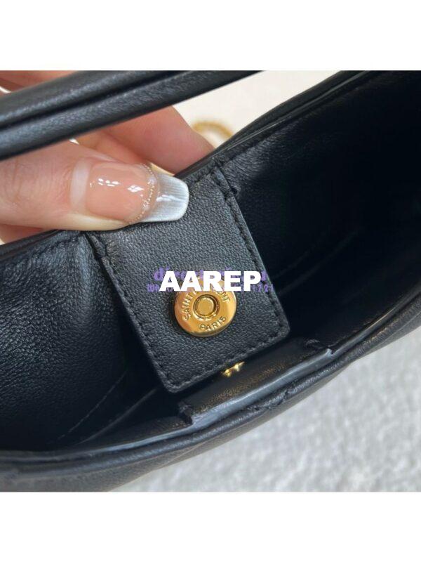Replica YSL Saint Laurent Sade Hobo In Lambskin 7936081 Black 9