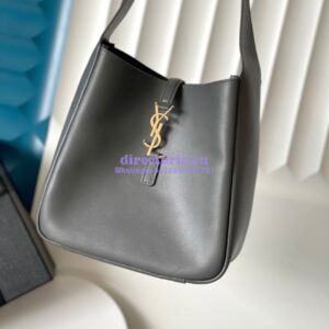 Replica YSL Saint Laurent Le 5 À 7 Supple Small In Grained Leather 713938 Grey