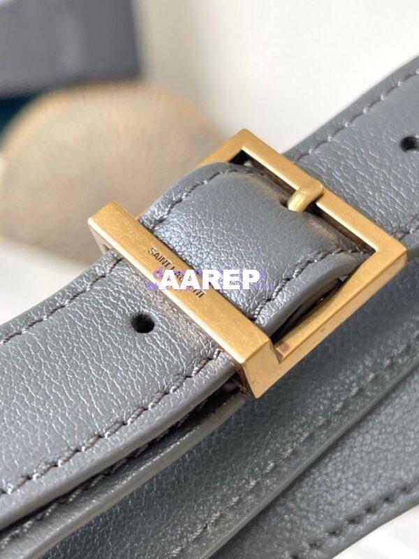 Replica YSL Saint Laurent Le 5 À 7 Supple Small In Grained Leather 713938 Grey 4