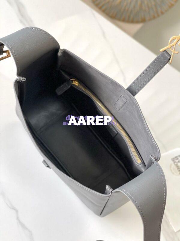 Replica YSL Saint Laurent Le 5 À 7 Supple Small In Grained Leather 713938 Grey 6