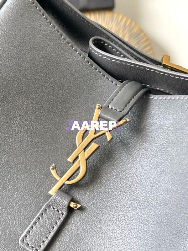 Replica YSL Saint Laurent Le 5 À 7 Supple Small In Grained Leather 713938 Grey 7